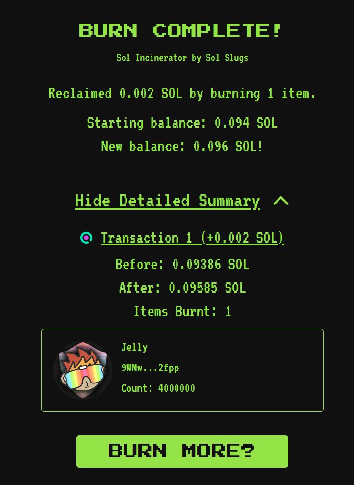 Intern here. 

Finger slipped and accidentally just burned another $280,000 worth of $JELLY. 

I’m in big trouble.