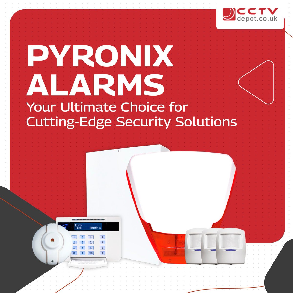 cctvdepotuk's tweet image. Embrace top-tier security solutions with Pyronix Alarms. From cutting-edge technology to robust safety features, make Pyronix your ultimate choice for safeguarding what matters most. #PyronixSecurity #InnovativeSafety #PeaceOfMind