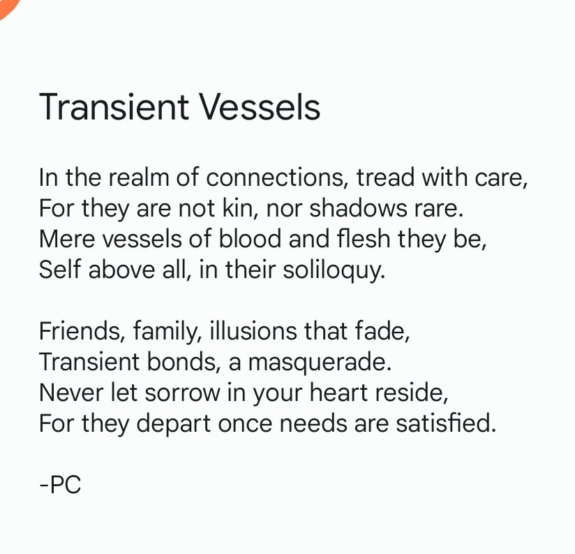 Mr_Prashant_C's tweet photo. #TransientVessels #Connections #Reflections #SelfAwareness #Poetry #LifeWisdom

#myportry #WritingCommunity #writersoftwitter https://t.co/rdUxIoS9T9