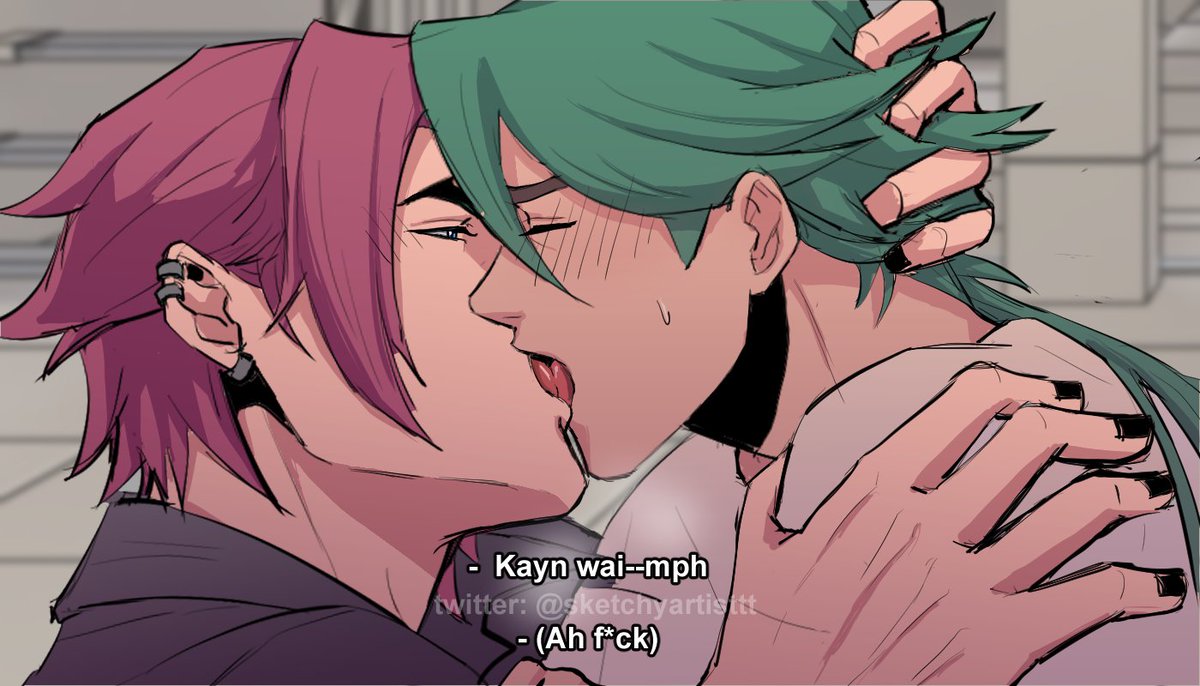 sketchyartisttt's tweet photo. How I imagine their first kiss happened.
#Ezkayn #Kaynez #Heartsteel https://t.co/uPio86kf1x