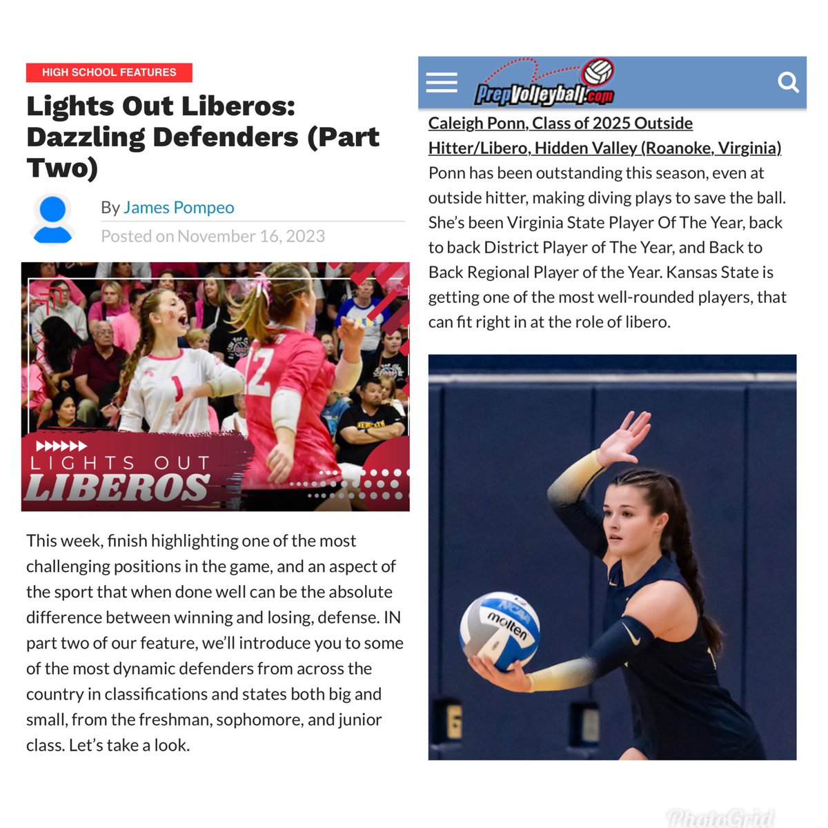 Caleigh Ponn, @caleigh.05, Kansas State 🏐#1 L/ DS tweet media