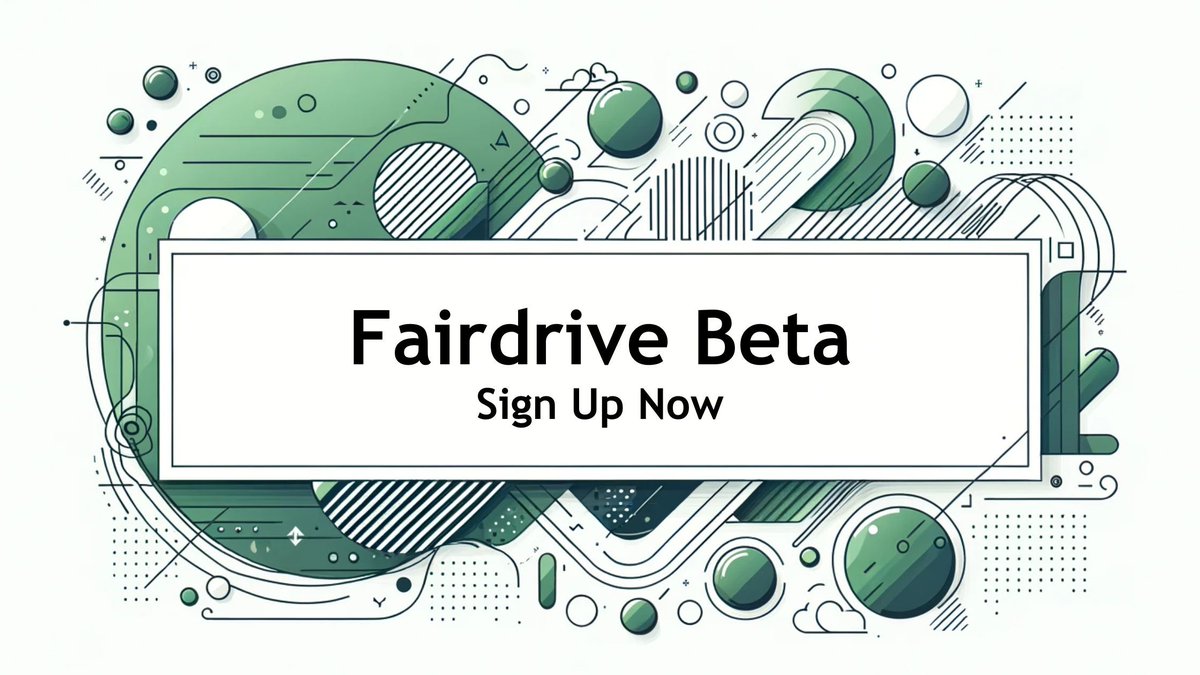 At Fairdrive, every byte of data is yours to command. Seize this opportunity to join our beta testing program and influence the development of a platform that empowers you.

More info here: 👇👇👇 
fairdatasociety.org/blog/fairdrive…