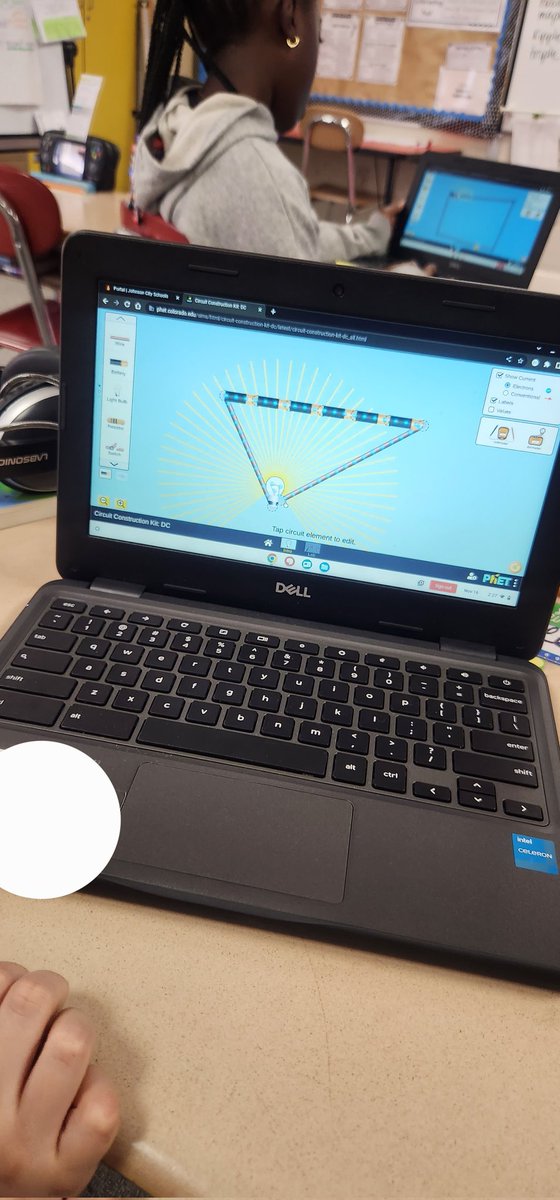 DBoneTeach's tweet photo. Third graders @MountainViewJCS continue to learn about electric circuits & making their own on @PhETsims platform. So many useful & engaging tools for them to use! If you haven't used @PhETsims for math or science, you're missing out! #HandsOnSTEM @jcityTNschools #GoMustangs https://t.co/cut8cBoUJ7