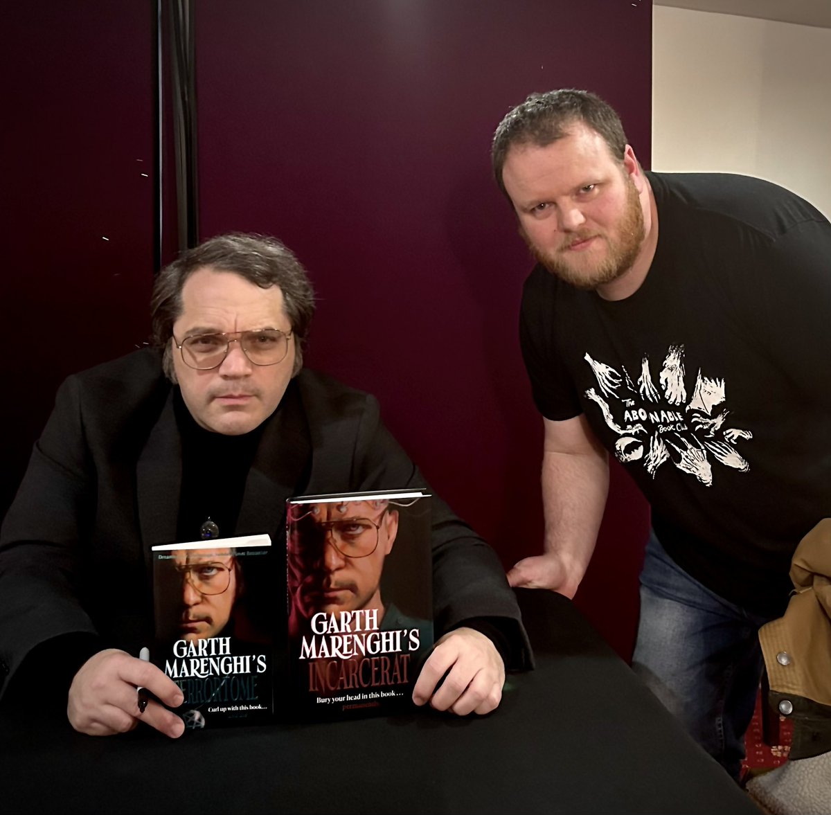 “I know writers who deal in subtext and they’re all cowards”

Thanks to <a href="/MrHolness/">Matthew Holness</a> for the show yesterday, and for sticking around for ages afterwards to sign books and chat to people. 

If I learnt one thing, it’s to never trust wasps or golden retrievers. (It’s a long story)