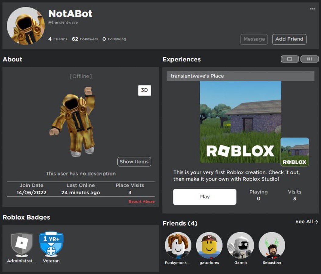 Kinq on X: an Roblox admin wearing a fake limited and not deleting it.   / X