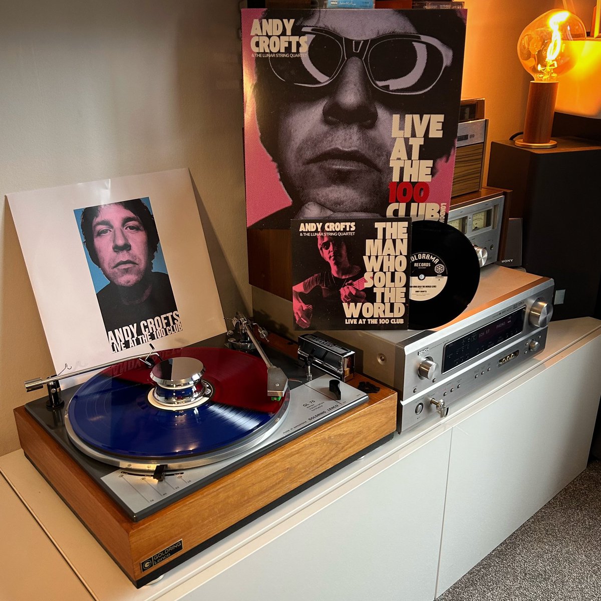 Next up on this rainy day, is the brilliant brand new LP from <a href="/MoonsOfficial/">The Moons</a> front man, <a href="/andyjcrofts/">Andy Crofts</a> ! Live at the <a href="/100clubLondon/">The 100 Club</a> on <a href="/ColoramaRecords/">Colorama Records</a> . Here with a 7” release from the same gig. #andycrofts #themoons #100club #nowplaying #nowspinning