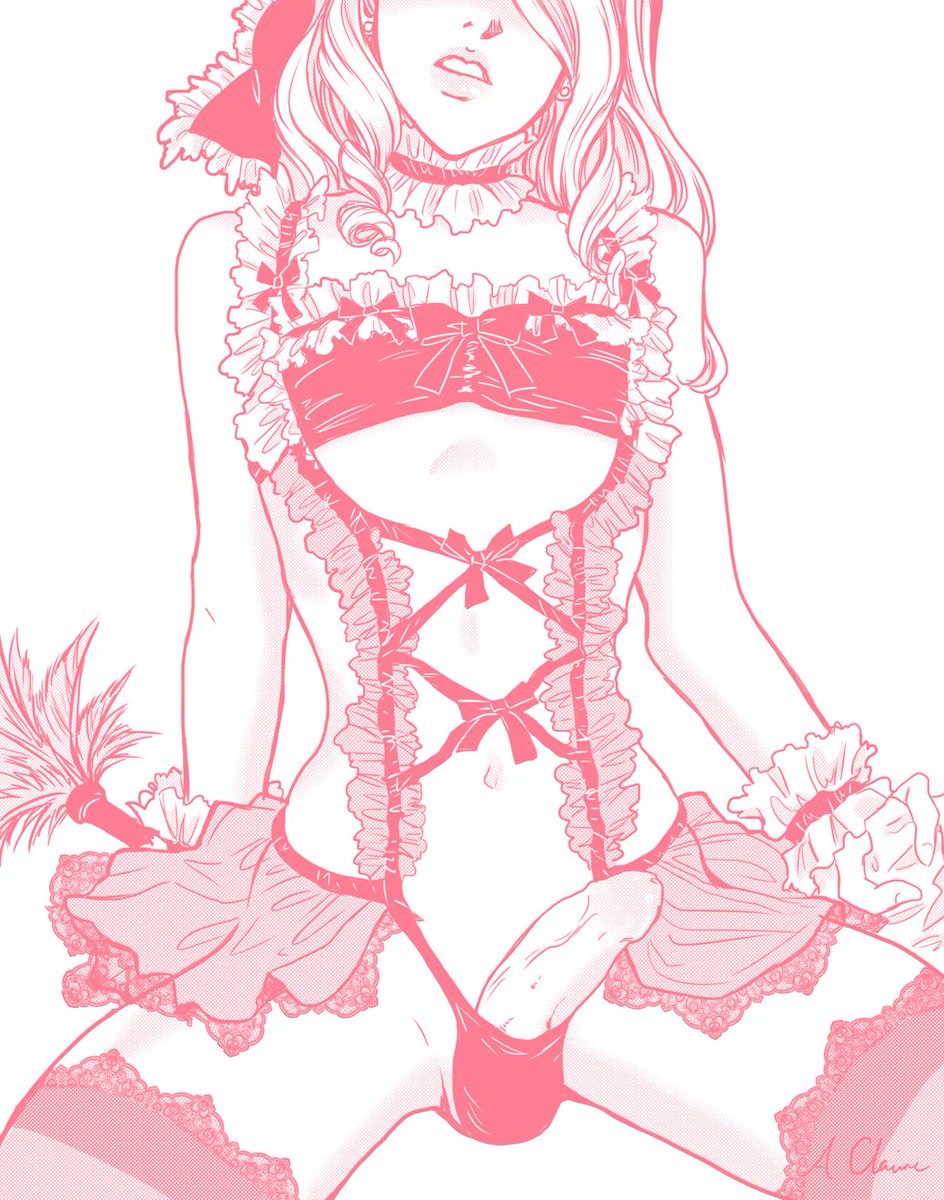 30 Days of Femboys Day 18 - <a href="/milkfemboii/">milk 🥛💞</a> as a maid 💗