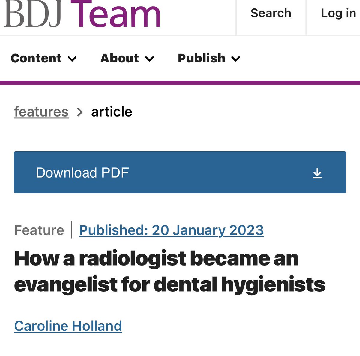 <a href="/Foxes_Garden/">the foxe's garden sys</a> Definitely add in hygienist as part of that preventative approach (easy to say if you can afford to go) 

Take a look at this article in the <a href="/The_BDJ/">BDJ Portfolio</a> written by <a href="/dentalcaroline/">Caroline Holland</a> 
👇👇👇
nature.com/articles/s4140….