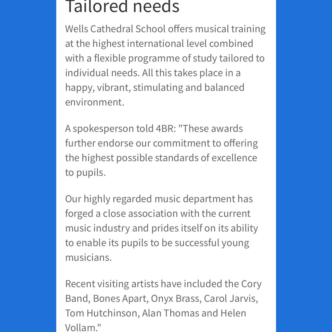 Music At Wells (@musicatwells) on Twitter photo Thanks to <a href="/4barsrest/">4barsrest.com</a> for a great article about our star trombonists, pupil Morgan and teacher Mr Lees, who were voted Pupil and Teacher of the year by the <a href="/britishtrombone/">British Trombone Society</a> ๐๐
#trombone #brass #winners #pupil #teacher #excellence #specialist #music #school #musicforlife Thanks to <a href="/4barsrest/">4barsrest.com</a> for a great article about our star trombonists, pupil Morgan and teacher Mr Lees, who were voted Pupil and Teacher of the year by the <a href="/britishtrombone/">British Trombone Society</a> ๐๐
#trombone #brass #winners #pupil #teacher #excellence #specialist #music #school #musicforlife