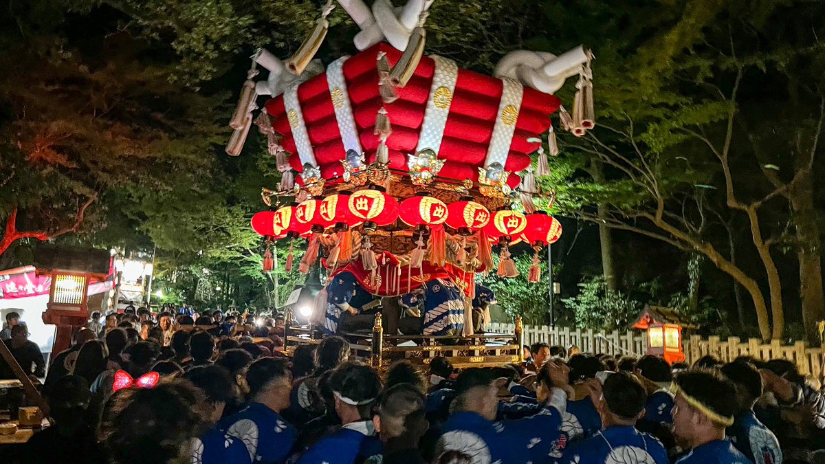 papyun35's tweet photo. 令和5年 東大阪 枚岡神社秋郷祭 出雲井・鳥居太鼓台 全地区宮出後 2023/10/15〜16(日月)
https://t.co/LfAnDb4m51 https://t.co/UEzQLn0F2E