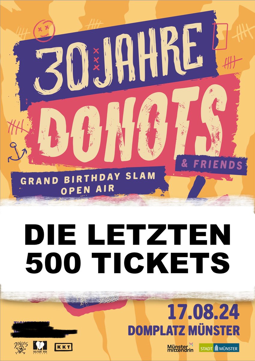 Allerletzte Chance auf Tickets - könnte sein, dass heute Abend alle 12000 (zwölftausend 🤯) Karten ausverkauft sind. Nach zwei Tagen... 😳 Tickets hier: bit.ly/30jahredonots