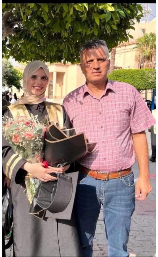 The martyr Marah Hassan Halasa, a graduate in multimedia, completed her studies in September. She loved drawing, photography, singing, nature, and life itself. She landed a job with an inspiring team after graduating. She was martyred on 15/10/2023 along with her mother, her