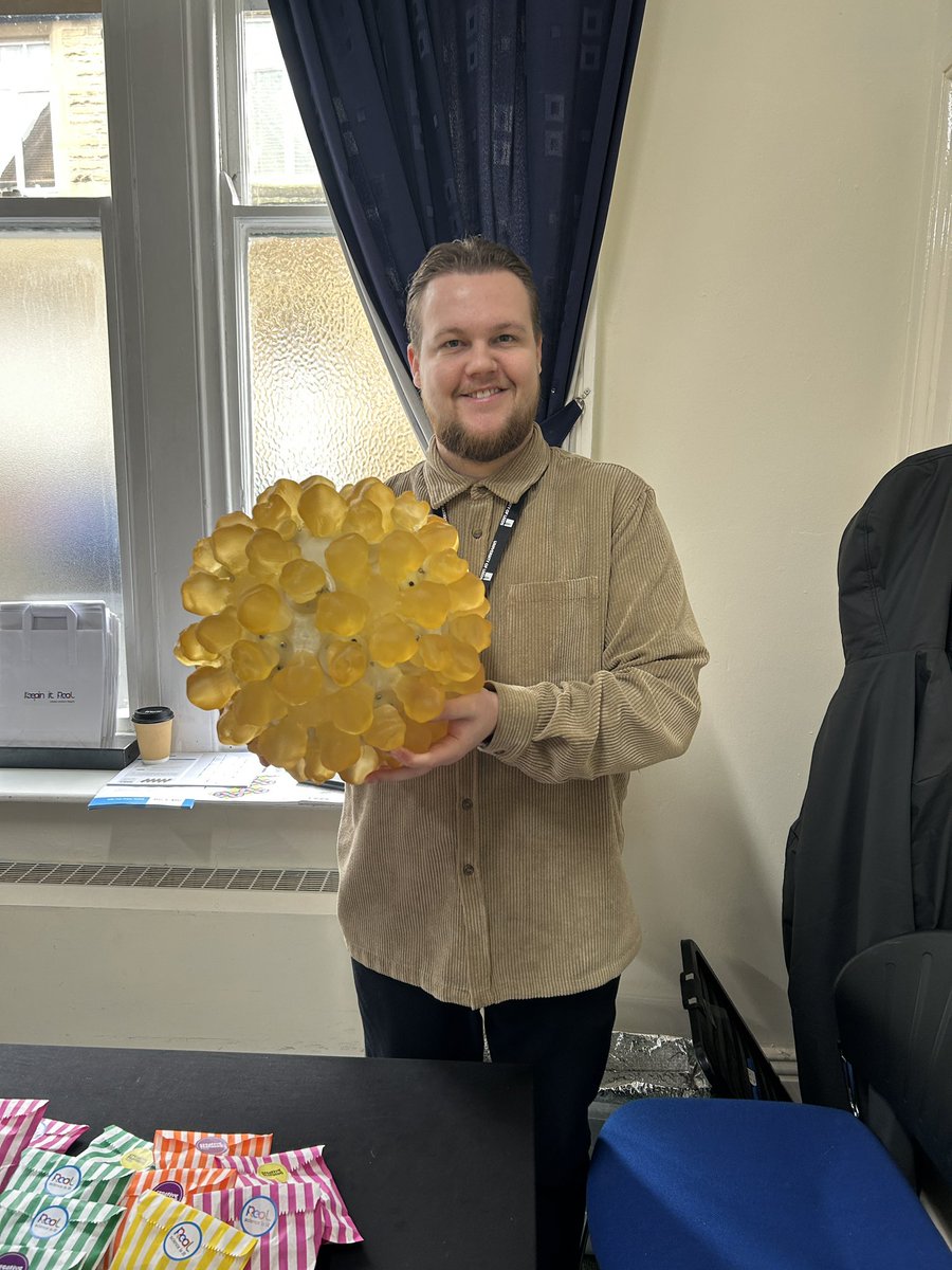 Dr. Jake Mills (@drjakemills) on Twitter photo Great to be at @otleyscience <a href="/OtleyCourthouse/">Otley Courthouse</a> with <a href="/CreativLearnLab/">Creative Learning Lab</a>. Here is our murine norovirus 3D printed model to demonstrate shapeshifting viral structure! <a href="/DrBrionyThomas/">Briony Thomas</a> <a href="/UniversityLeeds/">University of Leeds</a> Great to be at @otleyscience <a href="/OtleyCourthouse/">Otley Courthouse</a> with <a href="/CreativLearnLab/">Creative Learning Lab</a>. Here is our murine norovirus 3D printed model to demonstrate shapeshifting viral structure! <a href="/DrBrionyThomas/">Briony Thomas</a> <a href="/UniversityLeeds/">University of Leeds</a>