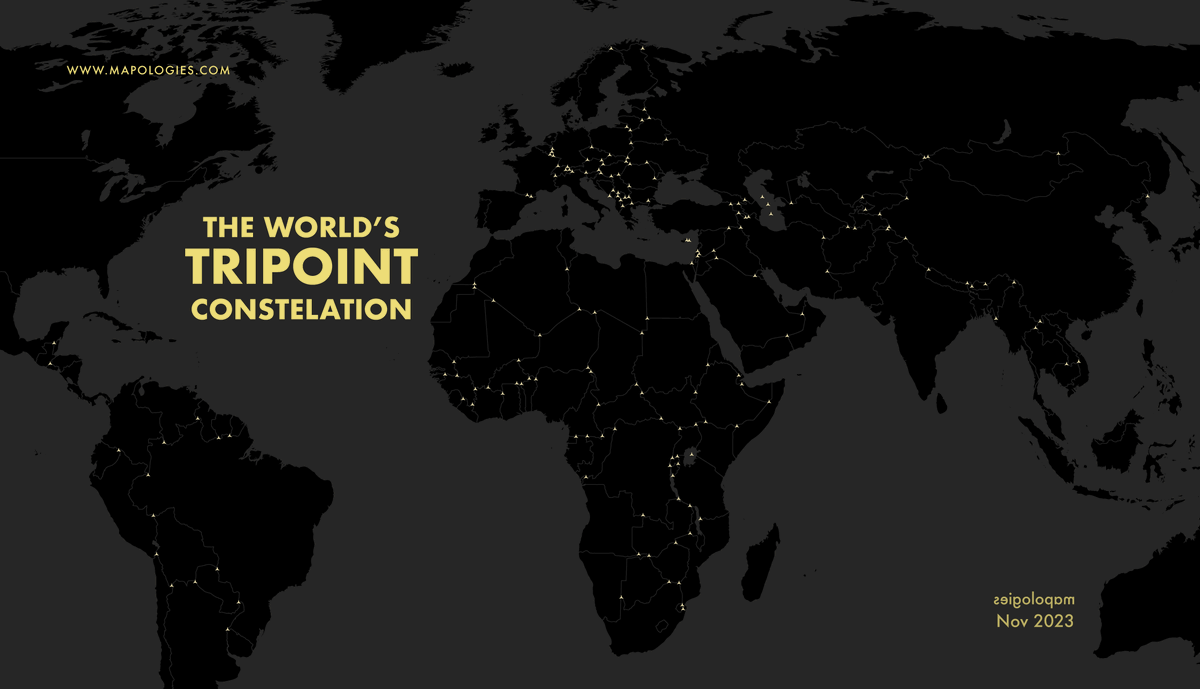 Smart_Translate's tweet photo. 🗺️ Where are the world's 175 #tripoints located?
(A tripoint is the geographical location where the borders of 3 different countries converge)
https://t.co/JLsEvjWwgg
by @Mapologies_com
#trijunction https://t.co/DFuWLE6LQH