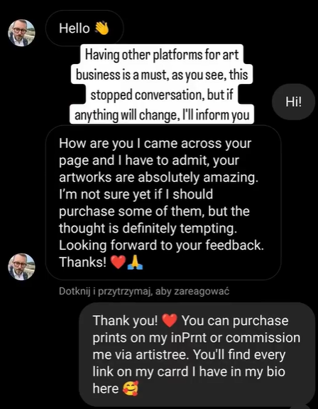 annanuna_arts's tweet photo. Update on #artscammers
I just got DM on AS (I don't use in months) and on insta. But this time I got a follow and even some of my post liked!!!
Account with bougth followers, what you can see in views and reactions. Pretends to support artists. Another NFTscam
Be careful ;-; https://t.co/l9MshATkW2