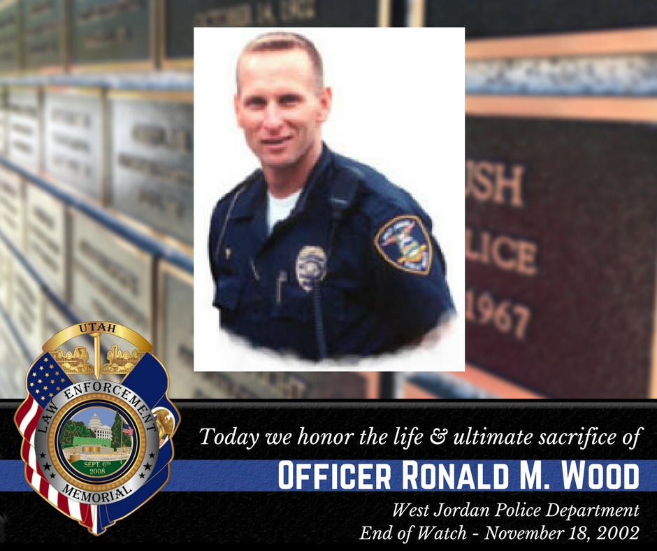 UtahsFallen's tweet photo. #OfficerRonaldWood #UtahsFallen #ULEM #WestJordanPoliceDepartment https://t.co/LA6lWl7N3p