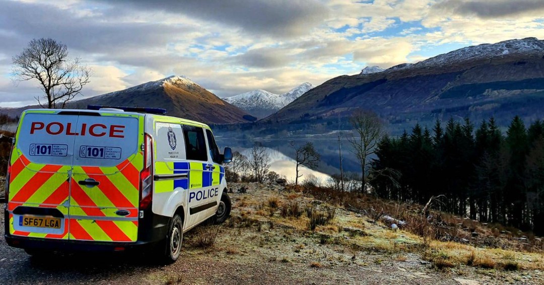 A stunning #ViewFromTheOffice for our rural officers in Argyll and Bute 🏔️