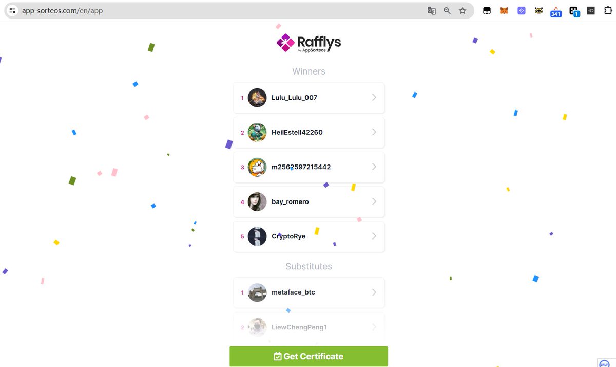 x.com/KimcoinDao/sta…
这个抽奖活动到时间了,感谢各位的参与,平台抽奖的,以下截图为中奖的兄弟们,请在24小时内私信我,方便我给你们转奖品;24小时未联系的,顺延到下面替补兄弟,谢谢;
<a href="/Lulu_Lulu_007/">lu</a> 
@HeilEstell42260
<a href="/m2562597215442/">Devil boy</a>
<a href="/bay_romero/">BabyKIM</a> 
<a href="/CryptoRye/">Hoshino</a>
感谢大家对 #rats 老鼠的支持;感谢