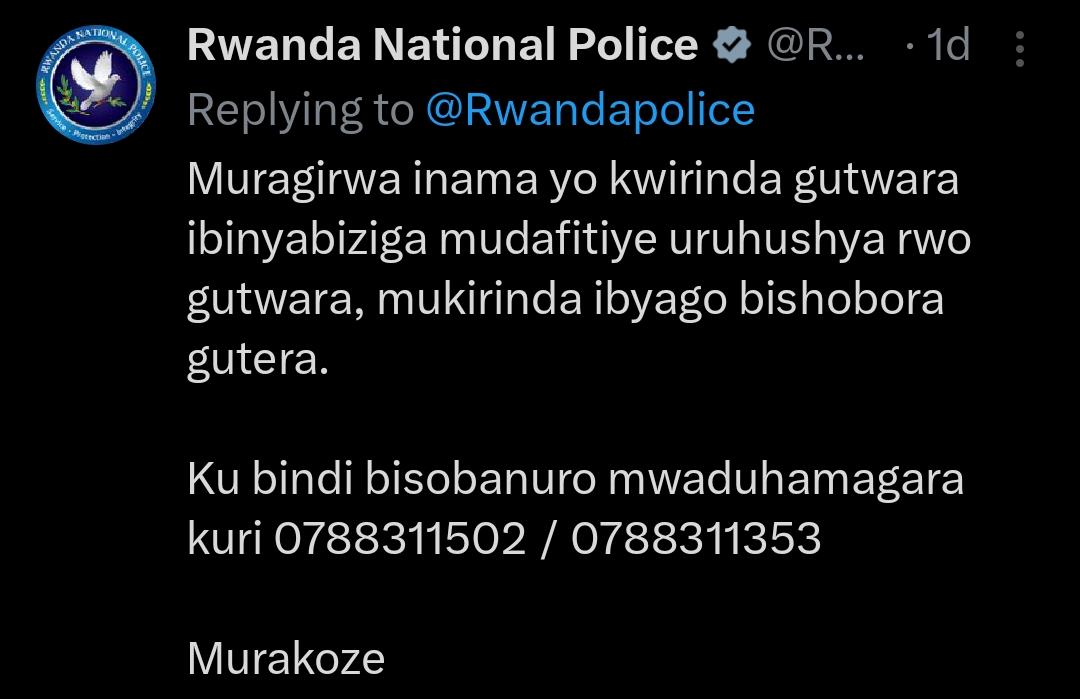 TalkLawRw's tweet photo. Dear @Rwandapolice,

Mu yandi magambo uwemera ko yakoze ikosa ryo gutwara moto adafite category yo kuyitwara:

⁉️Akwiye gucibwa #AMANDE ya 50,000Rwf hiyongereyeho gufunga "#GUFUNGA" MOTO yari atwaye?

MUMUSUBIZE NEZA NATWE TWUMVIREHO NIBA BYARAHINDUTSE

🙏🙏

#RwoT #RwoX #Rwanda https://t.co/UuDBPkuL0b