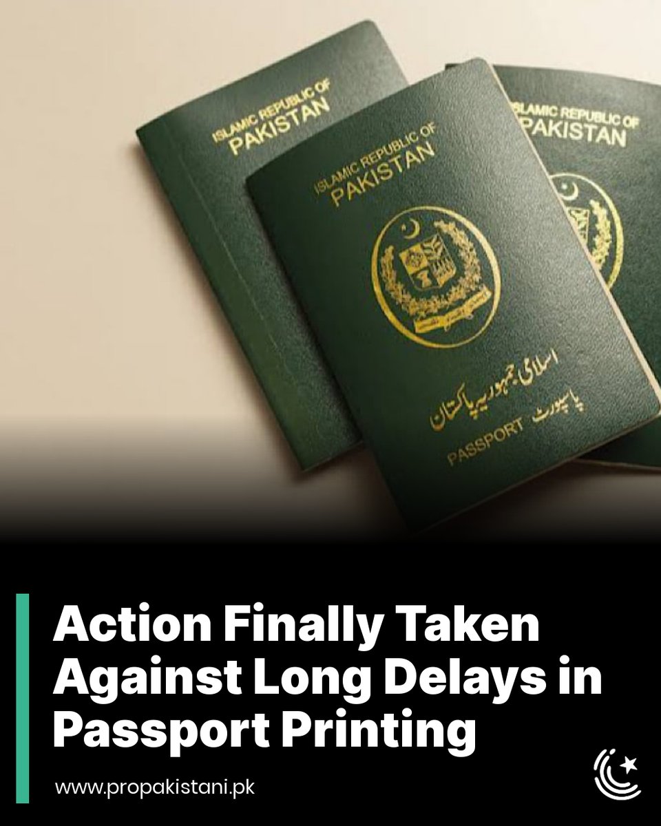 Federal Ombudsman has taken this action, which is the go-to platform if you want to take action against any government organization.

Read More: propakistani.pk/2023/11/18/act…

#Passport #PassportPrinting #LaminationPaperShortage #FederalOmbudsman