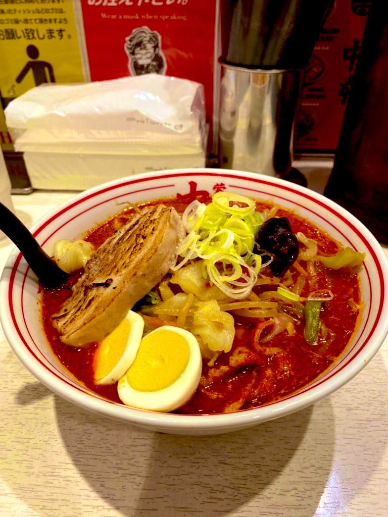RoyalflashW's tweet photo. 【蒙古タンメン中本】　東池袋店

◽️北極やさい　辛さ10倍
◽️チャーシュー（1枚）

麺カタメ少なめ
やっぱち北極辛さ10倍は
辛うまで最高の一杯！

ご馳走様でした！

#蒙古タンメン中本
#北極やさい
#辛さ10倍
#ラーメン
#らーめん
#つけ麺
#池袋 https://t.co/xwvkdsA6UM
