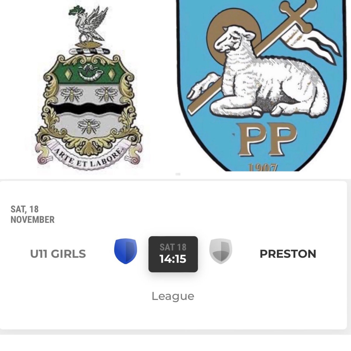 Good luck to our U11 Girls against <a href="/PrestonCityGrls/">PrestonCityTeamGirls</a>  in their 1st league game of the season today.⚽️