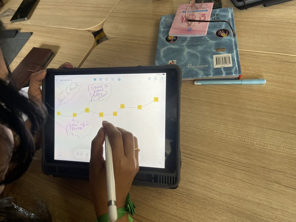 Lakshmi8297's tweet photo. "🔍 Session to level up your tech education, #APLS @TCochins ! 🚀 Embrace the power of #freeform #collaboration #elementsoflearning, everyone can create and explore their tech skills. @AppleEDU iPad is a gateway of innovation, #endless possibilities #LearningJourney #ecc https://t.co/q5lck88o5R