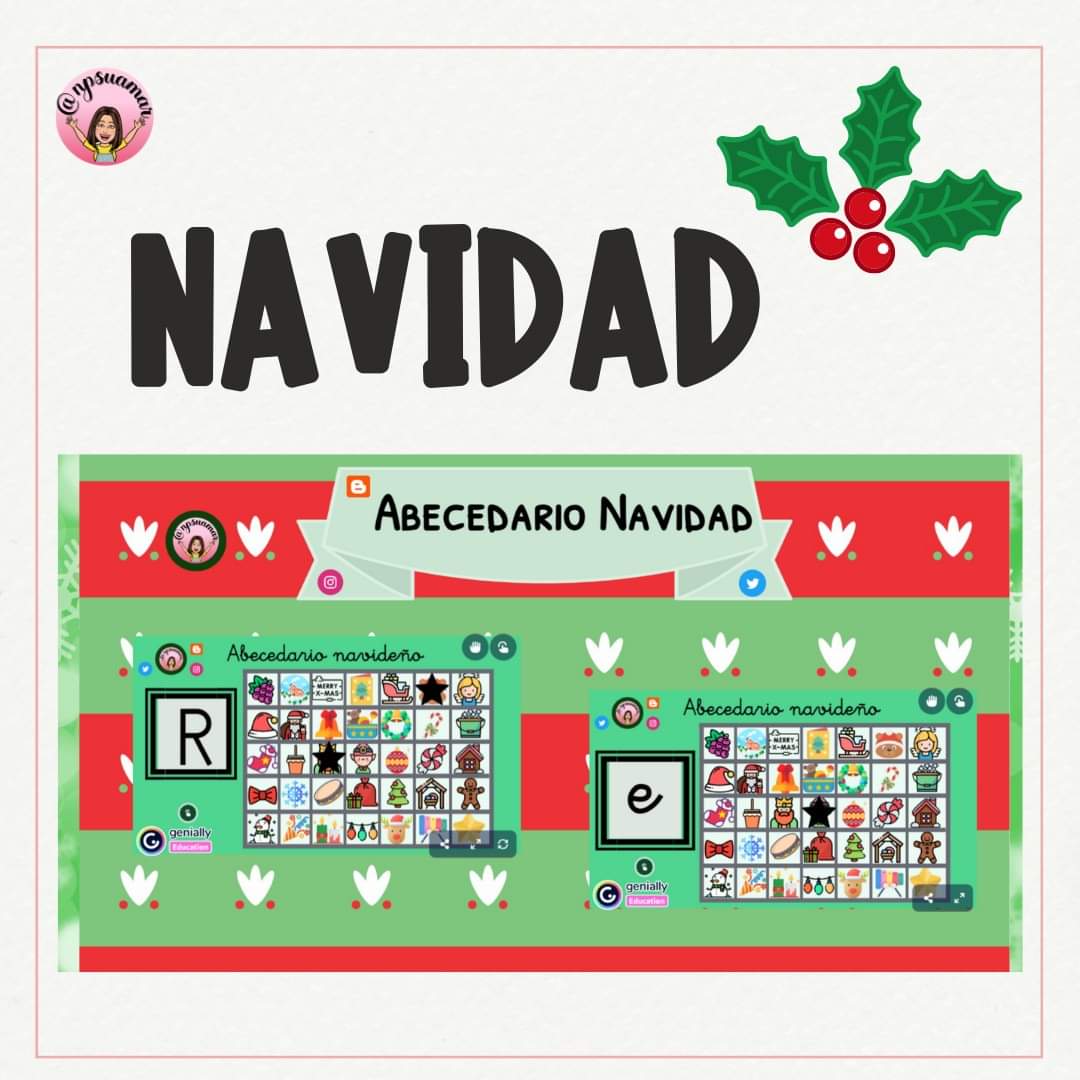 ¡Aprendiendo el abecedario con el espíritu navideño! 🎄🅰️🎅

Gracias a <a href="/sandboxeduca/">Sandbox Educación</a>

Para conseguirlo:
✔ Tan solo accede al link y podrás usar la plantilla

view.genial.ly/6546ac10069a91…