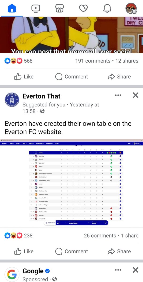Never change, Everton HAHAHAHA
