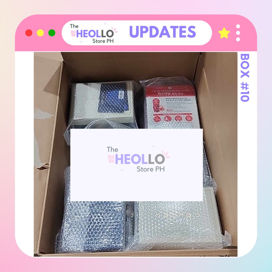 TheHeolloPH's tweet photo. #TheHeolloPHUpdates
๐Follow this thread for BOX #10 updates ๐
BOX #10 was picked up from the KR address last November 8, 2023โจ๐ already arrived at the PH warehouse of our courier. Waiting for delivery to our address. ๐ค
Items included:
- BTS Jungkook Vogue Magazines (16)
- XG New DNA Album Set (1)
- SVT S.Coups Domino Glass Set (1)
- SVT Jeonghan Toram on the Moon (2)
- SVT Jeonghan Pluffy Toram & Blanket Set (1)
- SVT Joshua Pulse Pause Perfume DIY Kit (1)
- BTS V Layover Set (1)
- BTS Merch Box #13 (1)
- BTS Army Membership Kits (5)
- EXO Planet Merch
- BTS Jungkook Seven Shirt L (1)
- Cantata Coffee (4 boxes)
- Korean Biscuits (4 boxes)
- Maxim Gold Box (1)
- BTS RM Indigo Vinyl LP (1)
- Lotte PVC PCs (20)
- SVT 11th Mini album Seventeenth Heaven Set (1)
- SVT 11th Mini album Seventeenth Heaven Weverse Albums Ver (1)
- BTS Jungkook Golden Album Sets (15)
- Menthol Roll On (10)
- BTS Jimin Elle Magazine (3)
- BTS Lenticular Postcard BE JK (2)
- BTS Lenticular Postcard BE RM (2)
- BTS Lenticular Postcard LY Answer JK (2)
- BTS Lenticular Postcard LY Answer Group (2)
- BTS Lenticular Postcard LY Answer RM (2)
