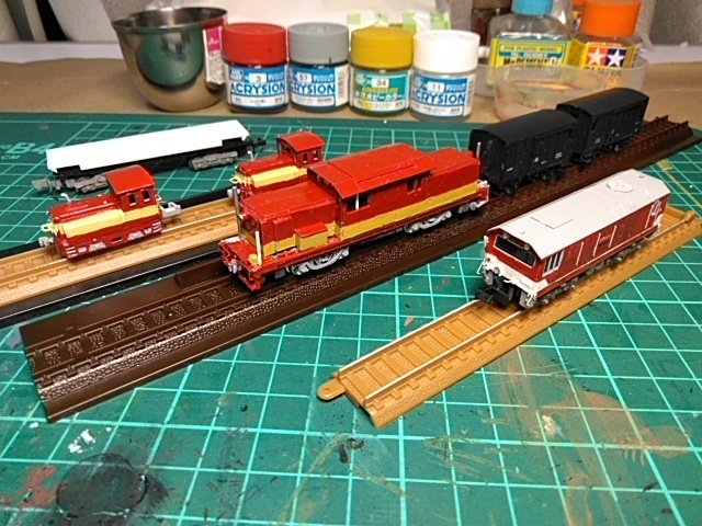 Nゲージの大井川鐵道井川線のディーゼル機関車。 初代のDB1形、二代目