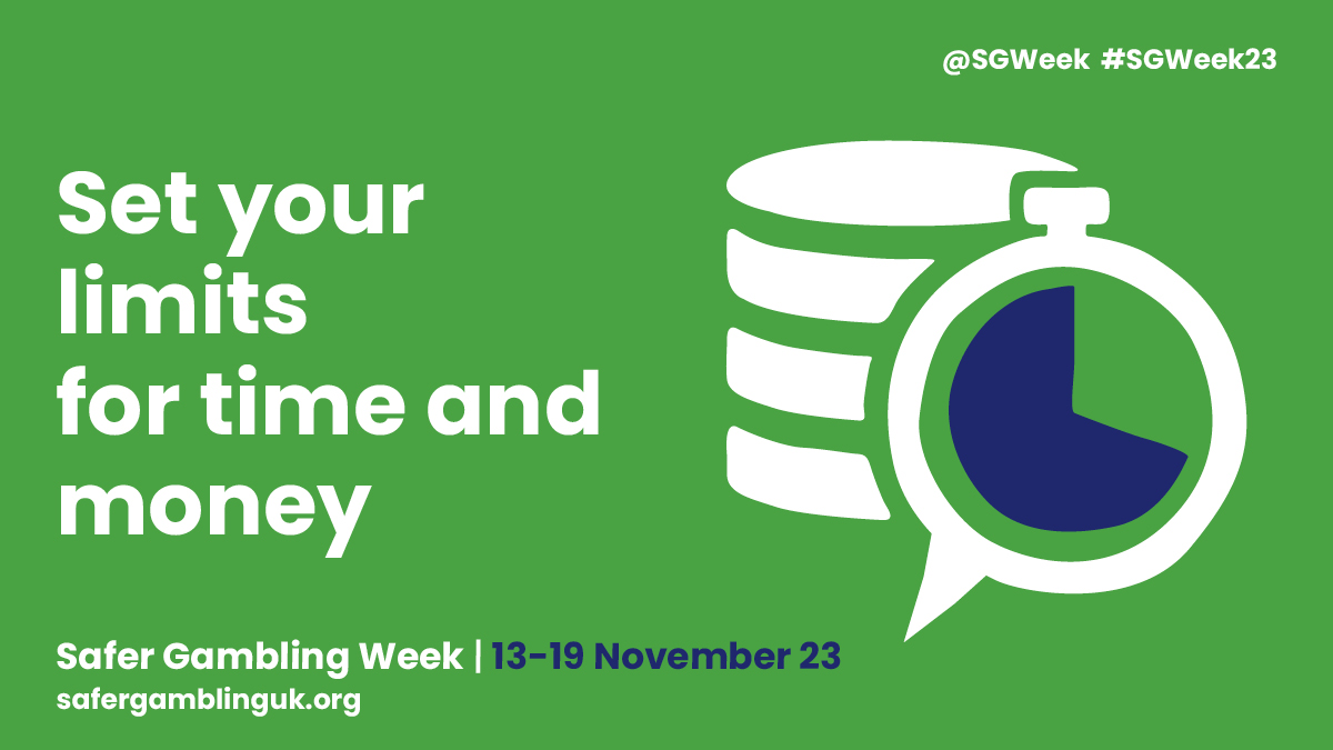 Manage your time as much as your bankroll. Set a limit and stick to it. We have tools that can help: psta.rs/Play_Responsib…

Learn more about #safergamblingweek at psta.rs/SGW3
#safergambling #SGWeek23