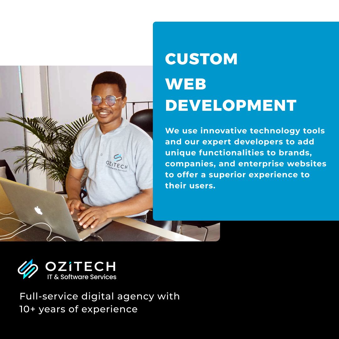ozitechgroup's tweet image. &quot;Ozitech: Your Web Apps Development Experts.Ozitech is a digital agency that specializes in web and software design and development services. #webappsdevelopment
buff.ly/45KDIYn 
#webdesign
#softwaredevelopment
#mobileappdevelopment
#ecommercedevelopment
#CMSdevelopment