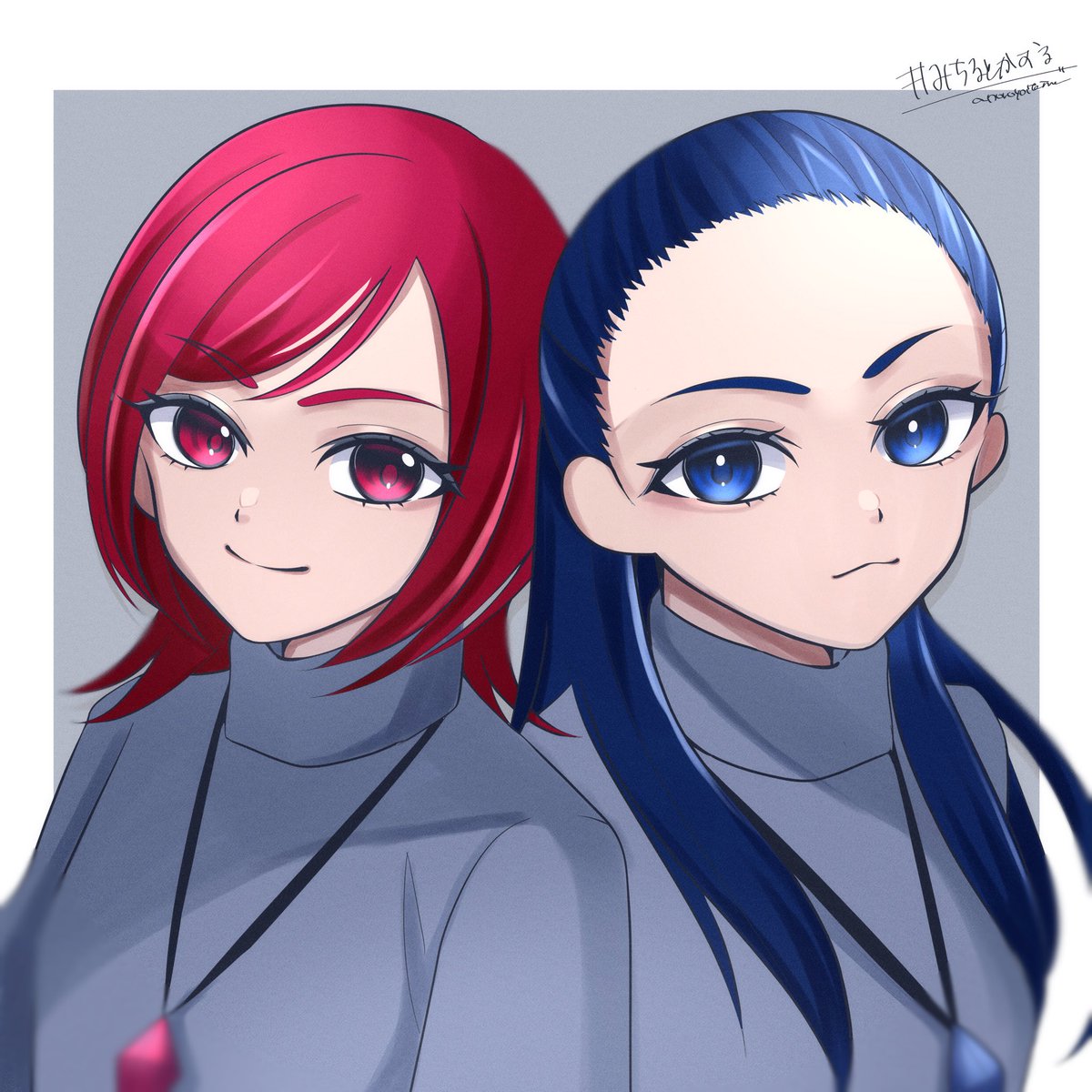 満と薫💙♥️
#precure #イラスト 
#ふたりはプリキュアSplashStar