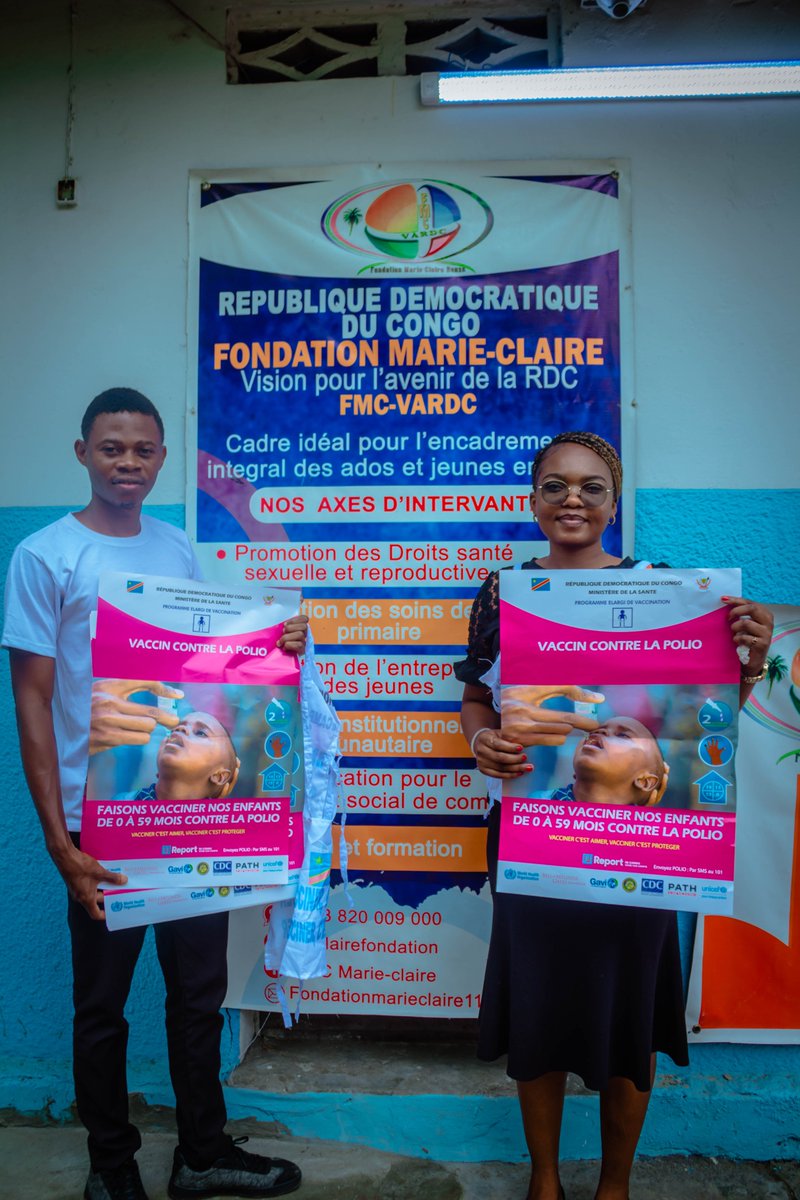 ClaireFondation's tweet photo. #WEEKEND_SHARE: Dans le cadre de la campagne Zéro polio, @ClaireFondation et @ureport_rdc sensibilisent les enfants comme atout majeur
Chaque enfant mérite de grandir en bonne santé, sans la menace de la polio. Agissons maintenant pour les protéger. #Zeropolio @Pev_rdcongo https://t.co/l65065i4LV