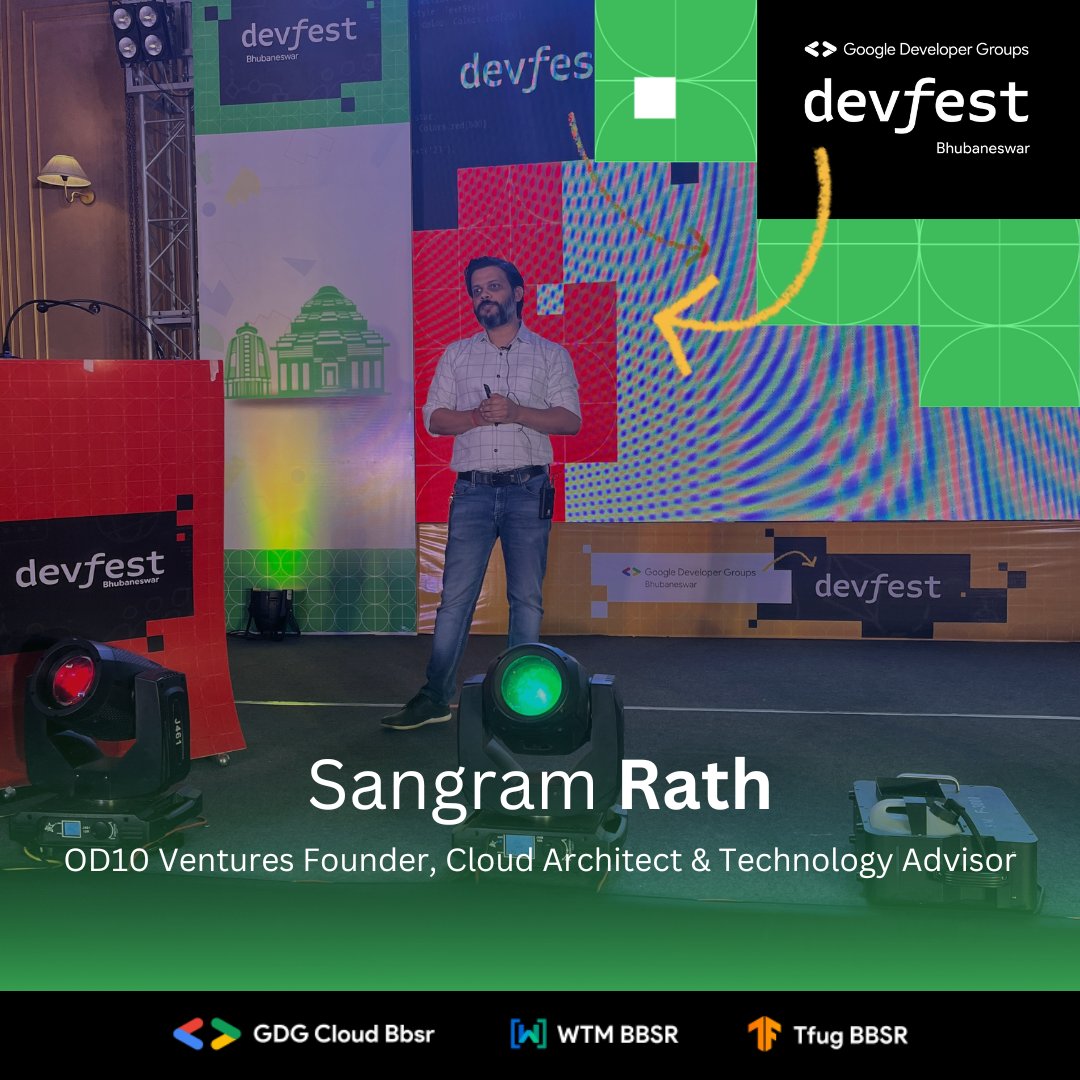 gdgbbsr's tweet image. Sangram Rath, Founder of OD10 Ventures, guides us through the &quot;Google Cloud Architecture Framework for Developers.&quot; 🌩️🖥️ Join the cloud journey now! #DevFestBhubaneswar #DevFest #DevFest2023