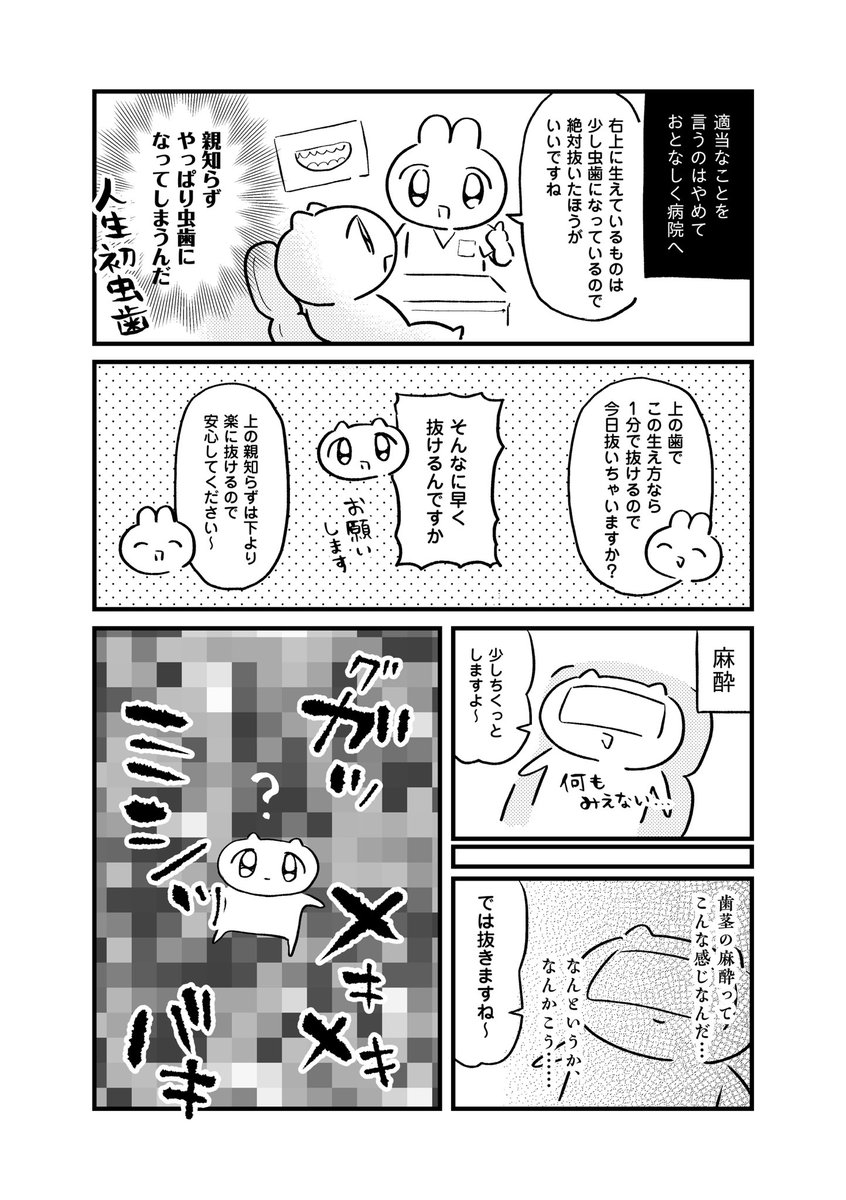 初めて親知らずを抜いた日記