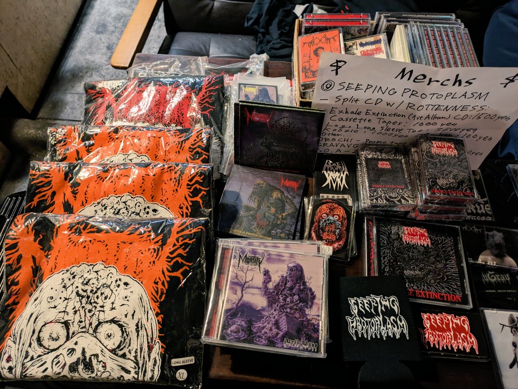 sxpxdeathmetal's tweet photo. Tonight... #rottenness #mortify #immortaldeath #ironbludgeon #seepingprotoplasm https://t.co/gGcI3jFcCK