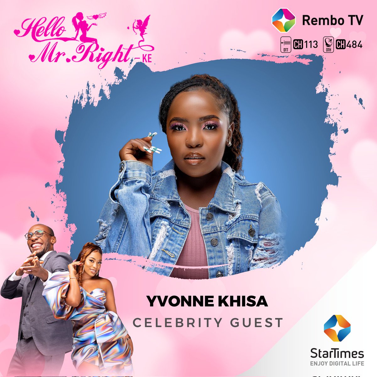 Thechoosen_01's tweet image. Yvonne Khisa is our celebrity guest on the upcoming episode of Hello Mr Right Show this Saturday, kosa uchekwe 😂

Remember this is the leading reality show, proudly Kenyan ☺️ courtesy of @StarTimesKenya

#MoreValue
#SisiNdioBabaYao
