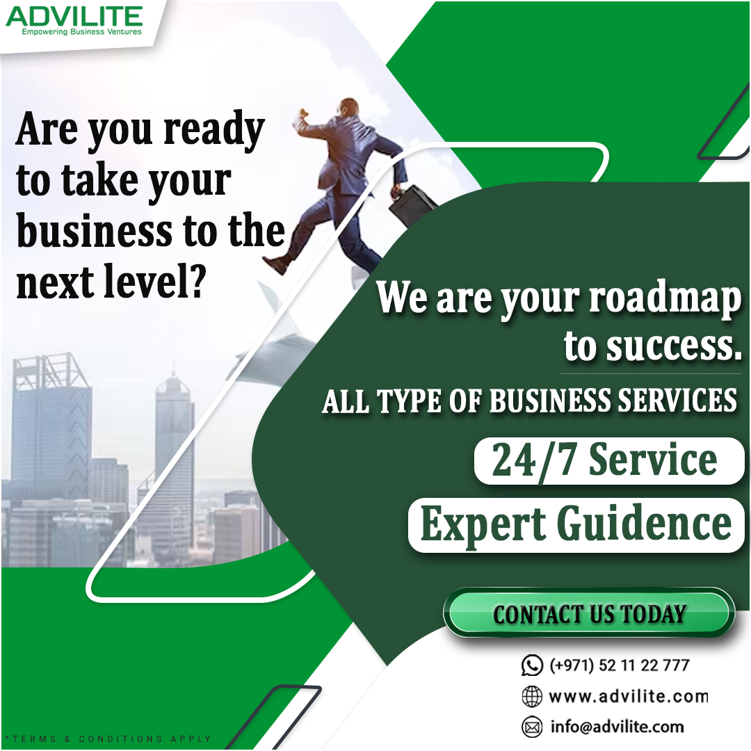 Elevate your business game with Advilite! 🚀 We're not just a service; we're your dedicated pathway to success. 
#advilite #businessuae #TermsAndConditionsApply #guidance #uaeservices #success #dubai #uaebusinesssetup