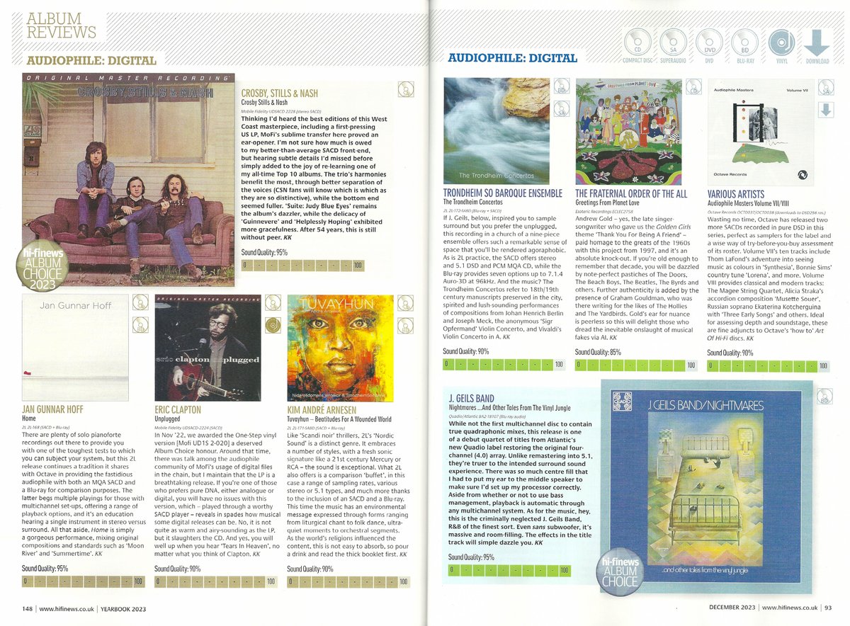 Three albums from 2L selected «Year's Best» by UK magazine Hi-Fi News & Record Review :-) HOME - Jan Gunnar Hoff TUVAYHUN — Nidarosdomens Jentekor & TrondheimSolistene TRONDHEIM CONCERTOS — Sigurd Imsen & Baroque Ensemble of the Trondheim Symphony Orchestra