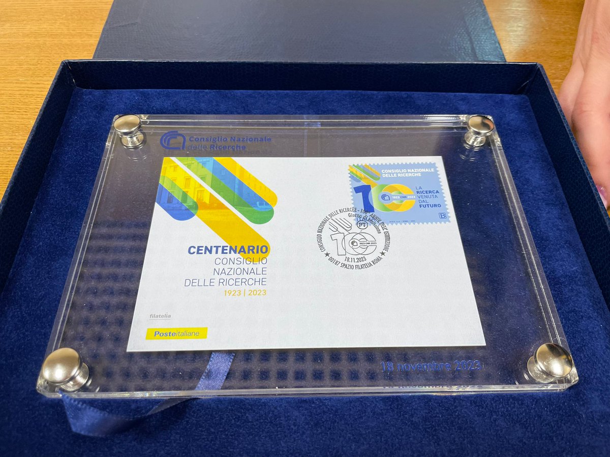 CNRsocial_'s tweet photo. #18novembre 1923-2023 
In occasione del #centenarioCNR è stato emesso un francobollo col logo #CNR100 

@PosteItaliane @MC_Carro @mur_gov_ @anniversaritaly @Quirinale @raicultura https://t.co/ryY7DMSk3V