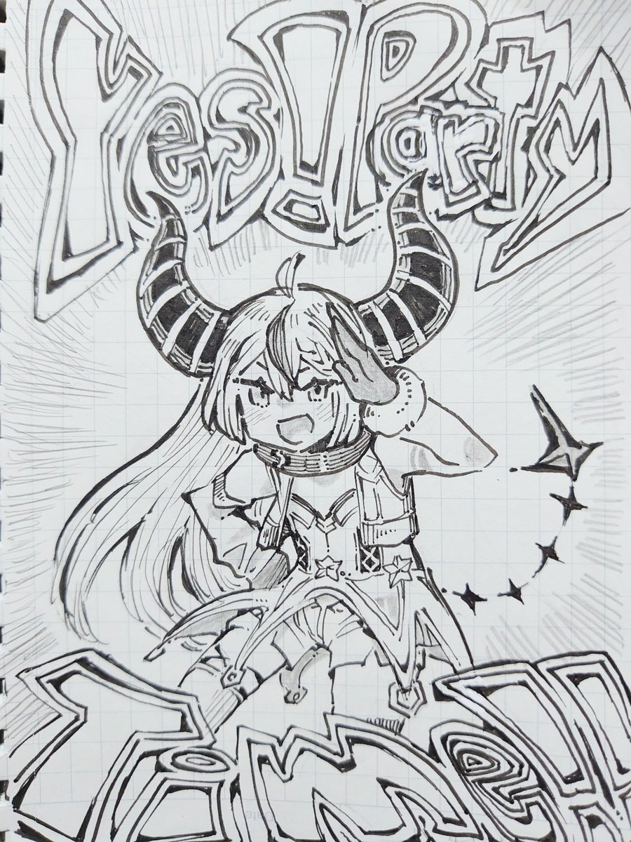かわいい女の子を描きました。
#laplus_artdesu 