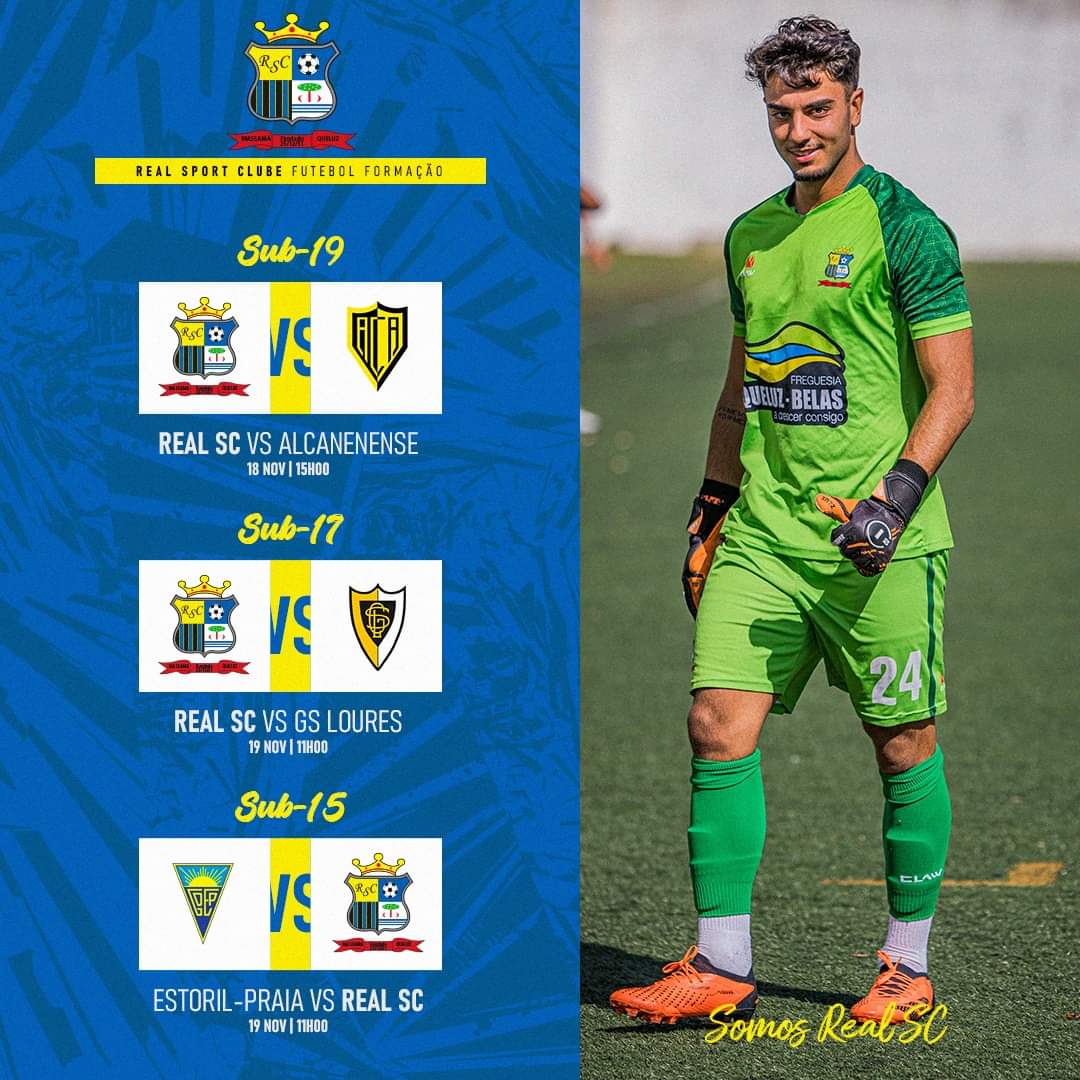 RealSportClube3's tweet photo. 📆 Agenda do Futebol de Formação Real SC - Competição FPF 📆

Fiquem atentos aos próximos jogos das nossas equipas de futebol de formação Sub-19, Sub-17 e Sub-15!

Acompanha-nos para apoiar os nossos jovens talentos em campo. ⚽

#SomosReal #RealSC #FuteboldeFormação #VamosReal https://t.co/pVTZX3Ky2t
