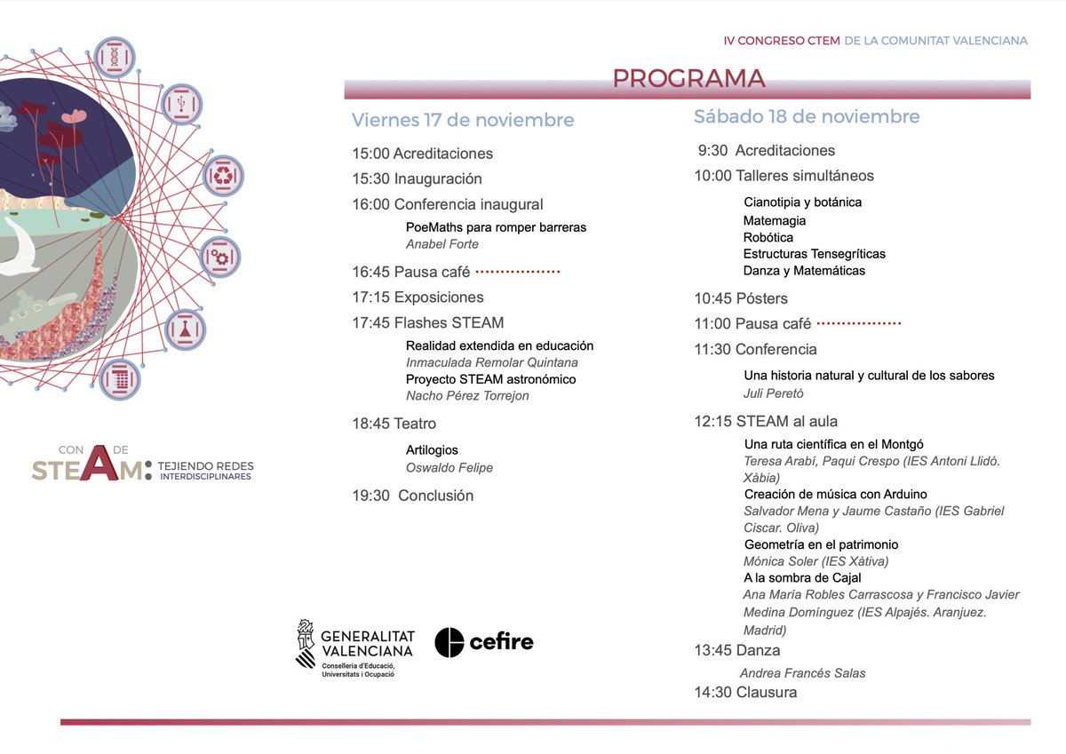 GVA_Cefire's tweet photo. 🔔🔊 Da comienzo la segunda jornada del IV Congreso CTEM de la Comunitat Valenciana, en el
IES Benlliure de Valencia, con talleres paralelos de Danza y matemáticas,  Matemagia, Estructuras tensegríticas, Robótica, Cianotipia y botánica.

#CEFIRECTEM https://t.co/c65raXY1F2