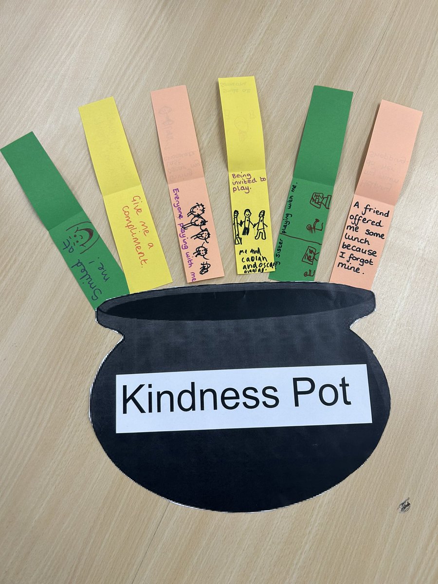 MrsParaskevaSPS's tweet photo. The power of kindness. Understanding how it feels and what it looks like. Treat others how you expect to be treated. Here’s our kindness pot, how we have shared kindness and how others have shown it to us. Anti-bullying week 2023 @SummerswoodPS @JFolkesJonesSPS https://t.co/aAqj2WMMdT
