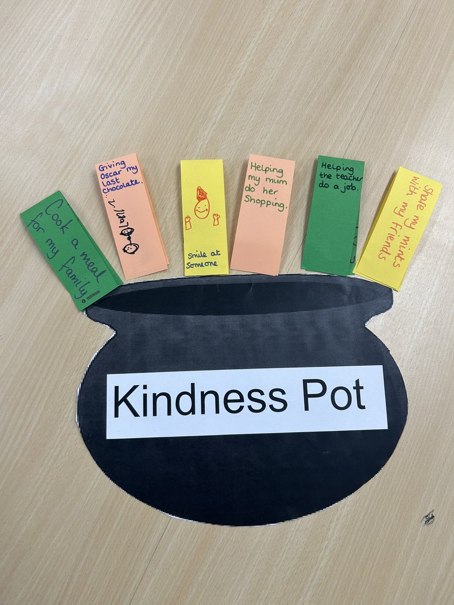 The power of kindness. Understanding how it feels and what it looks like. Treat others how you expect to be treated. Here’s our kindness pot, how we have shared kindness and how others have shown it to us. Anti-bullying week 2023 <a href="/SummerswoodPS/">Summerswood School</a> <a href="/JFolkesJonesSPS/">MrsFolkes-JonesSPS</a>