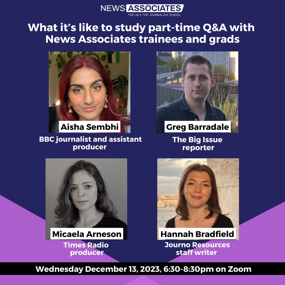 Join us for our Q&A with #TeamNA trainees and graduates @aishasembhi, @GregBarradale, @micaela_arneson and @hl_bradfield where they discuss what it is like to study part-time! ✨ #StartedHere