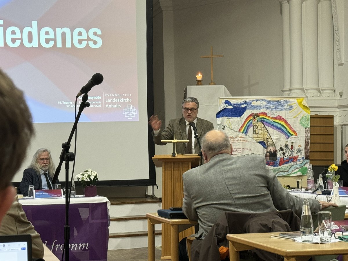 Letzte Rede des Kirchenpräsidenten Liebig vor der #anhaltsynode dankbar und natürlich ein wenig sentimental auf allen Seiten