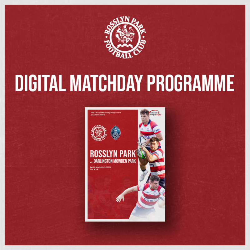 rosslynpark's tweet photo. 📘 Your Digital Matchday Programme for today's game is available online now! 

Featuring: 

🏉 Coach's Corner with George Trimmer
❓ Player Q&amp;A with Matt Gordon 
🚌 Latest Club News &amp; Away Travel

Read now ⬇️

#RPFC